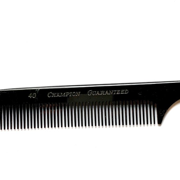 Champion Hard Rubber Barber Hair rat tail Comb vintage new old stock - Picture 5 of 5